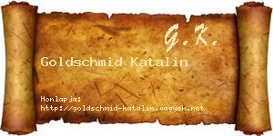 Goldschmid Katalin névjegykártya